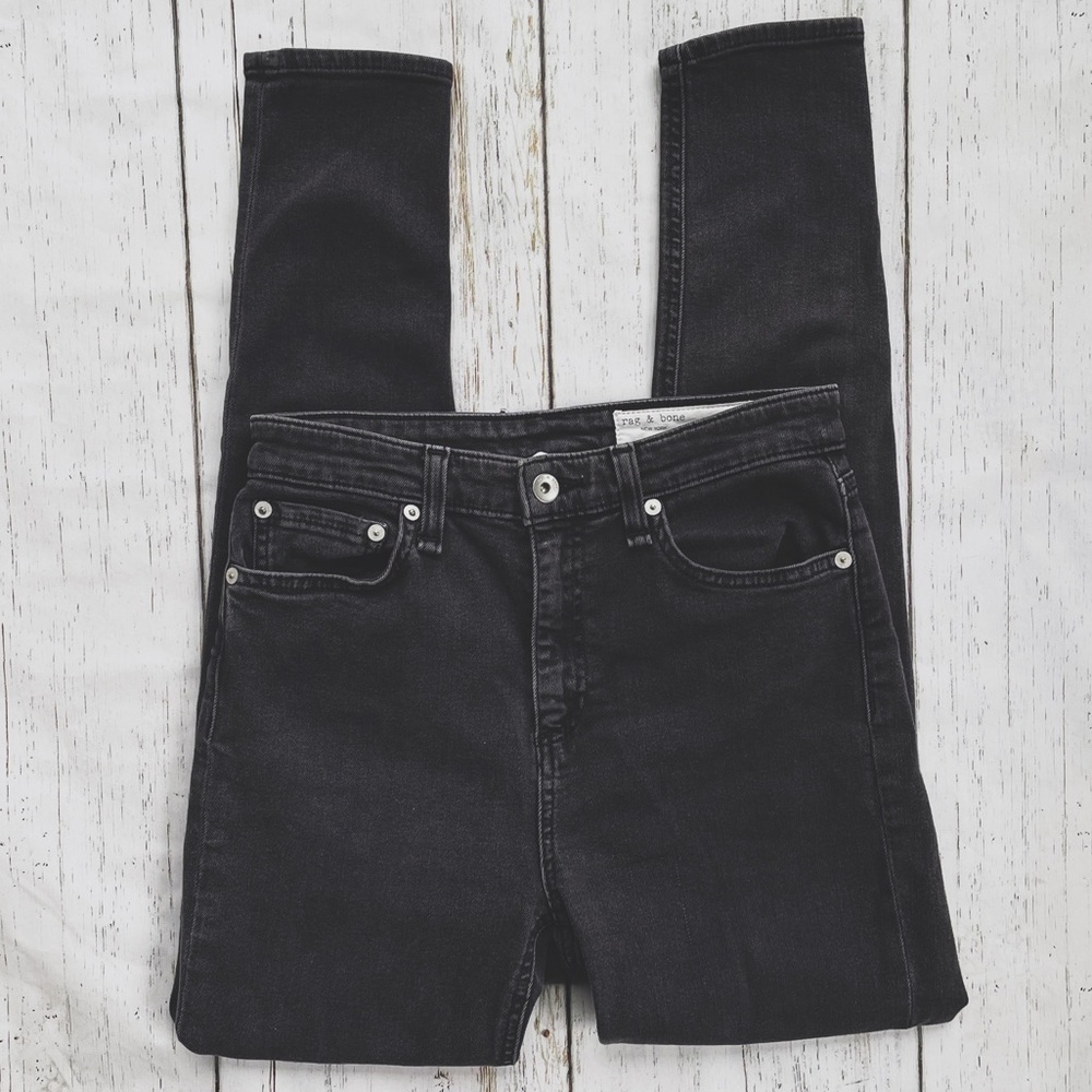 Rag & Bone Nina High Rise Ankle Skinny Charcoal Women’s Jeans Size 26